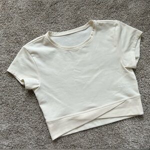 S Gap Cream Athletic Crop Top